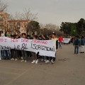 Corteo di protesta stamane per un centinaio di alunni dell'Istituto Tecnico Agrario