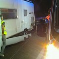 Incidente stradale Andria - Barletta, auto contro camper