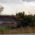 Incendio sulla Strada Statale 98 all'altezza di Andria