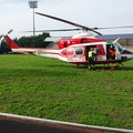 Elicottero Vigili del Fuoco con Ambulanza soccorsi Andria