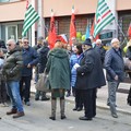 Protesta CGIL CISL UIL contro chiusura patronati