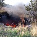 Pecore morte bruciate in una vecchia piscina in Contrada Monte Pietroso