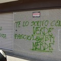 Scritte contro il Comitato elettorale "Noi con Salvini"