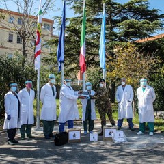 DONAZIONE VENTILATORE POLMONARE DEI FANTI DEL TORINO ALLOSPEDALE CIVILE DI BISCEGLIE CENTRO COVID AREA BAT