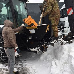 Militari della Pinerolo in azione sulla Murgia innevata