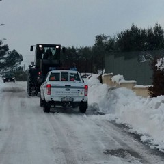 Militari della Pinerolo in azione sulla Murgia innevata