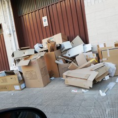 perennemente in ritardo la raccolta carta in via Goffredo Normanno