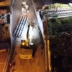 lavori di interramento ferroviario di Andria, rimozione del ponte di via Bisceglie