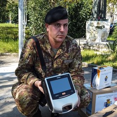 DONAZIONE VENTILATORE POLMONARE DELL REGGIMENTO FANTERIA TORINO ALLOSPEDALE DI BISCEGLIE BAT
