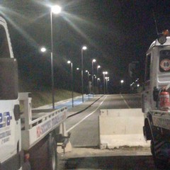 nuova strada nei pressi della rotatoria di via Bisceglie