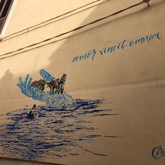 murales su di una parete di Casa Accoglienza S. Maria Goretti