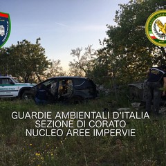 Auto rubate scoperte dalle Guardie Ambientali d'Italia
