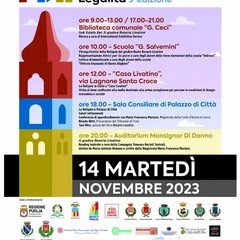 Programma Festival della legalità del 14 novembre