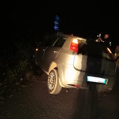 incidente stradale sulla strada comunale di S. Brigida