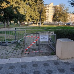 villa comunale e monumento ai caduti chiusi alla cittadinanza