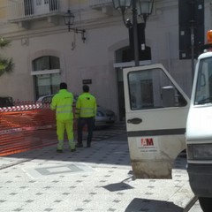 caduta calcinacci in via Pascoli