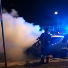 incendio autovettura su via Barletta