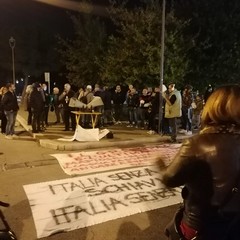 Manifestazione contro il Green pass ad Andria presso il Largo Torneo