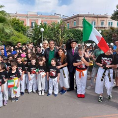 Manifestazione delle Fiamme Cremisi a Bisceglie