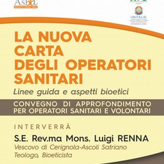 La nuova carta degli operatori sanitari, stasera la presentazione del documento