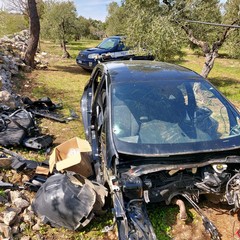 Scocche di auto rubate rinvenute nei giorni scorsi nelle campagne di Andria