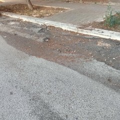 Manto stradale di via Bernini impraticabile