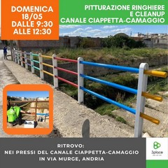 pitturazione ringhiere canale Ciappetta-Camaggio e cleanup