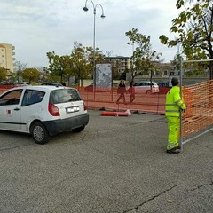 Iniziati i lavori in Largo Ceruti, con via Tintoretto chiusa al traffico