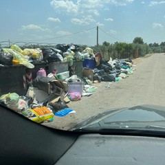 cumuli di rifiuti in contrada Lama di Carro