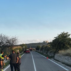 Automezzo prende fuoco sulla strada che da Andria porta a Castel del Monte