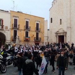 Manifestazione dell'Acli Puglia con Gianluigi Cesari e Franco Sellitri, storico dirigente aclista di Andria