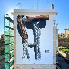 CPIA il nuovo murales "Umani in cima" di Daniele Geniale