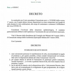 Decreto disposizioni su Covid