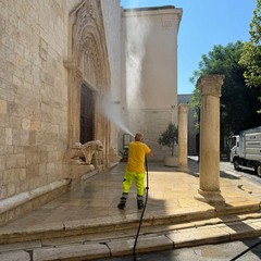 Pulizia e sanificazione nel centro storico