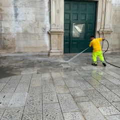 Pulizia e sanificazione nel centro storico