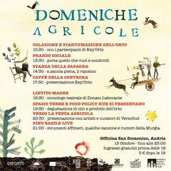 All’Officina San Domenico la prima “Domenica Agricola”