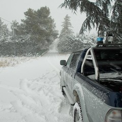 Neve sulla strada per Castel del Monte