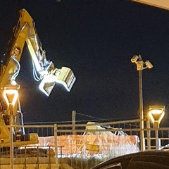 lavori di interramento ferroviario di Andria, rimozione del ponte di via Bisceglie