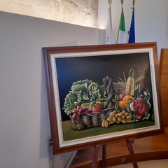 due opere di Michele Ficarazzo donate alla Farmalabor di Canosa di Puglia