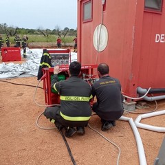 esercitazione dei Vigili del fuoco