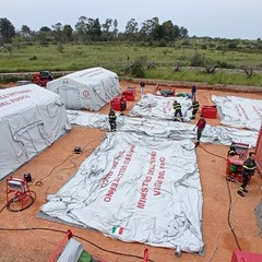 esercitazione dei Vigili del fuoco