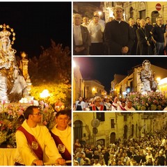 il simulacro della Madonna dei Miracoli al suo Santuario