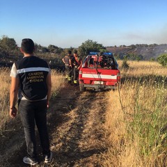 incendio zona Castel del Monte