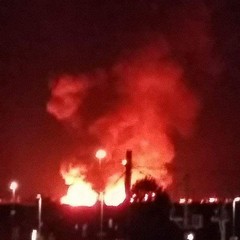 incendio deposito pedane di legno via Bisceglie