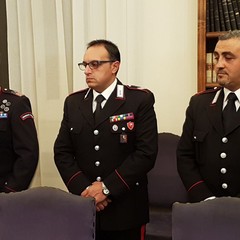 Cerimonia per l'encomio ai Carabinieri Aiello, Nardiello e Borreca