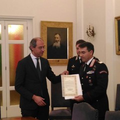 Cerimonia per l'encomio ai Carabinieri Aiello, Nardiello e Borreca