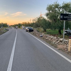 incidente stradale su via Castel del Monte