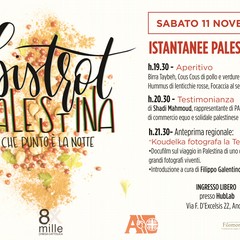 Locandina Bistrot Palestina istantanee palestinesi