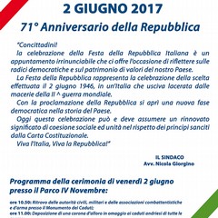 locandina Festa della Repubblica