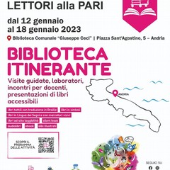 locandina la biblioteca itinerante del libro